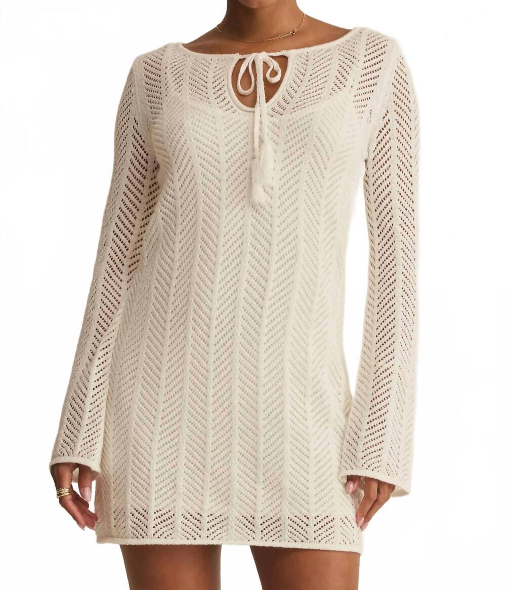NEW Z SUPPLY falling waters crochet mini dress in cloud